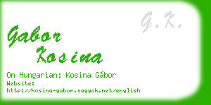 gabor kosina business card
